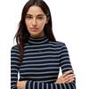 Γυναικεία Μπλούζα Tommy Jeans Tjw Essential Mock Neck Dark Blue Day Lily Stripe DW0DW19830-0X5