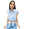 Γυναικείο Πουκάμισο Tommy Jeans Poplin Front Knot Shirt Sugarplum Blue / Stripe DW0DW20291-C12