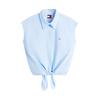 Γυναικείο Πουκάμισο Tommy Jeans Poplin Front Knot Shirt Sugarplum Blue / Stripe DW0DW20291-C12
