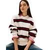 Γυναικείο Πουλόβερ Τommy Jeans Tjw Badge Stripe Fluffy Sweater Ancient White / Stripe DW0DW21679-YBH