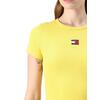 Γυναικείο T-shirt Tommy Jeans Tjw Slim Badge Rib Yellow Dahlia DW0DW17881-ZGP
