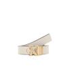 Γυναικεία Ζώνη Calvin Klein Monogram Plaque Buckle 25mm Rev Na Black Crockery Tumbled Gold LV04K7005G-UB1