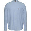 Ανδρικό Πουκάμισο Tommy Jeans Linen Mix Band Collar Colorado Blue DM0DM20876-DY6