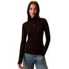 Γυναικείο Πουλόβερ Calvin Klein Ls Woven Label Turtleneck Black LV047D203G-UB1