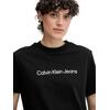 Γυναικείο T-Shirt Calvin Klein A- Inst Logo Classic Tee Ss Black LV047C912G-UB1
