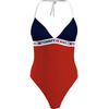 Γυναικείο Μαγιό Tommy Hilfiger Triangle One Piece Rp Desert Sky UW0UW03706-DW5