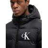 Ανδρικό Μπουφάν Calvin Klein Ls Nylon Monogram Puffer Jkt Black LV04RD528G-UB1