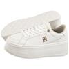 Γυναικεία Sneakers Tommy Hilfiger Th Platform Sneaker LThr Ecru FW0FW08209-YBL