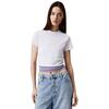 Γυναικείο T-shirt Calvin Klein Clean Cropped Short Sleeve Brilliant White J20J225237-YAA