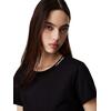 Γυναικείο T-shirt Calvin Klein Logo Elastic Black J20J225540-BEH
