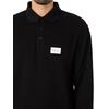 Ανδρική Μπλούζα Calvin Klein Shrunken Badge Waffle Ls Polo Ck Black J30J322448-BEH