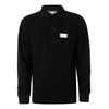 Ανδρική Μπλούζα Calvin Klein Shrunken Badge Waffle Ls Polo Ck Black J30J322448-BEH