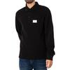 Ανδρική Μπλούζα Calvin Klein Shrunken Badge Waffle Ls Polo Ck Black J30J322448-BEH