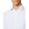 Ανδρικό Πουκάμισο Calvin Klein Linen Stripe Slim Shirt Blue K10K109332-0G0