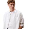 Ανδρικό Πουκάμισο Calvin Klein Linen Cotton Regular L s Shirt Brilliant White K10K114488-YAA