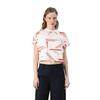Γυναικείο T-Shirt Karl Lagerfeld Boxy Aop Stripe Tee Sporty Logo Red Aop A2W17034-1OW