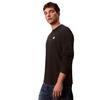 Ανδρική Μπλούζα Calvin Klein Ls Waffle Badge Crewnk Tee Black LV040EM217-UB1