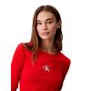 Γυναικεία Μπλούζα Calvin Klein A-Ls Monogram Baby Tee Fiery Red LV047A803G-BJ8