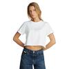 Γυναικείο T-Shirt Calvin Klein Ss Liquid Ck Cropped Tee Brilliant White LV047AB814-YAA