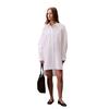 Γυναικείο Φόρεμα Calvin Klein Cotton Oversized Mini Shirtdress Brilliant White LV047C022G-YAA