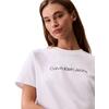 Γυναικείο T-Shirt Calvin Klein A- Inst Logo Classic Tee Ss Brilliant White LV047C912G-YAA
