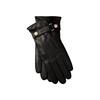 Ανδρικά Γάντια Calvin Klein Logo Strap Smooth Leather Gloves Black LV04D8035G-UB1