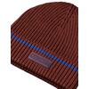 Ανδρικός Σκούφος Calvin Klein Patch Rib Cotton Tipping Beanie Cherry Mahogany/Royalty LV04D8054G-XWI