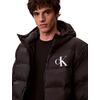 Ανδρικό Μπουφάν Calvin Klein Ls Nylon Monogram Puffer Jkt Black LV04RD528G-UB1