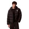 Ανδρικό Μπουφάν Calvin Klein Ls Nylon Monogram Puffer Jkt Black LV04RD528G-UB1