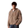 Ανδρική Ζακέτα Calvin Klein Ls Sherpa Badge Funnel Neck Fz H Roasted Cashew LV04RH272G-HMT