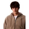 Ανδρική Ζακέτα Calvin Klein Ls Sherpa Badge Funnel Neck Fz H Roasted Cashew LV04RH272G-HMT