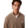 Ανδρικό Πουλόβερ Calvin Klein Ls Clsc Cttn Wfle Hzip Swtr 9gg Roasted Cashew LV04RH327G-HMT