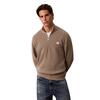 Ανδρικό Πουλόβερ Calvin Klein Ls Clsc Cttn Wfle Hzip Swtr 9gg Roasted Cashew LV04RH327G-HMT