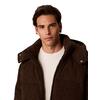 Ανδρικό Μπουφάν Calvin Klein Ls Corduroy Puffer Hd Down Jkt Dark Coffee LV04RH529G-TO2