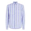 Ανδρικό Πουκάμισο Tommy Hilfiger Linen Triple Stripe Shirt Anchor Blue Multi MW0MW34612-0A5