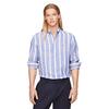Ανδρικό Πουκάμισο Tommy Hilfiger Linen Triple Stripe Shirt Anchor Blue Multi MW0MW34612-0A5