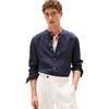 Ανδρικό Πουκάμισο Tommy Hilfiger Pigment Dye Mao Collar Shirt Desert Sky MW0MW39271-DW5