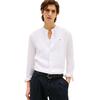 Ανδρικό Πουκάμισο Tommy Hilfiger Pigment Dye Mao Collar Shirt Th Optic White MW0MW39271-YCF