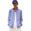 Ανδρικό Πουκάμισο Tommy Hilfiger Flex Poplin Bold Stripe Shirt Wedge Blue Stripe MW0MW39451-0A4