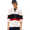 Ανδρική Ζακέτα Tommy Hilfiger Rwb Rib Chest Stripe Zip Through Ivory Petal MW0MW41396-Z00