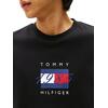 Ανδρικό T-Shirt Tommy Hilfiger Linear Flag Graphic Ls Tee Black MW0MW41497-BDS