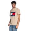 Ανδρικό T-Shirt Tommy Jeans Tjm Reg Big Flag Ss Tee Ext White Clay DM0DM22645-AES