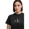 Γυναικείο T-shirt Calvin Klein Glossy Monologo Regural Black J20J224983-BEH
