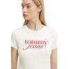 Γυναικείο T-shirt Tommy Jeans Slim Essential Logo Ext White DW0DW19447-YBS