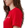 Γυναικείο T-shirt Tommy Hilfiger Reg Corp Logo C-Nk Ss Th Optic Primary Red WW0WW40276-XLG