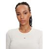 Γυναικεία Μπλούζα Τommy Jeans Tjw Slim Esswntial Rib Ls Ecru DW0DW17387-YBL
