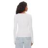 Γυναικείο T-Shirt Tommy Jeans Tjw Slim Essential Rib V Ls Ancient White DW0DW17990-YBH