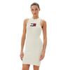 Γυναικείο Φόρεμα Tommy Jeans Flag Sweater Mini Dress Ext Ecru DW0DW20877-YBL