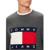 Ανδρικό Πουλόβερ Tommy Jeans Tjm Reg Melange Flag Sweater New Charcoal Melange DM0DM19442-PUB