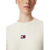 Γυναικείο Πουλόβερ Tommy Hilfiger Tjw Fluffy Badge SweaTer Ext Off White DW0DW23831-YBH